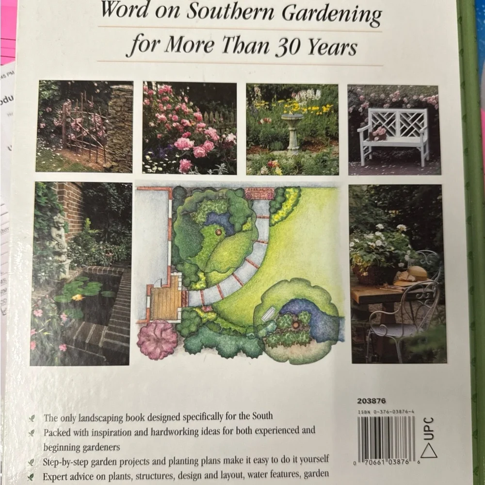 Best Seller Southern Living Landscape Book - Green and White Cover Hardback Book